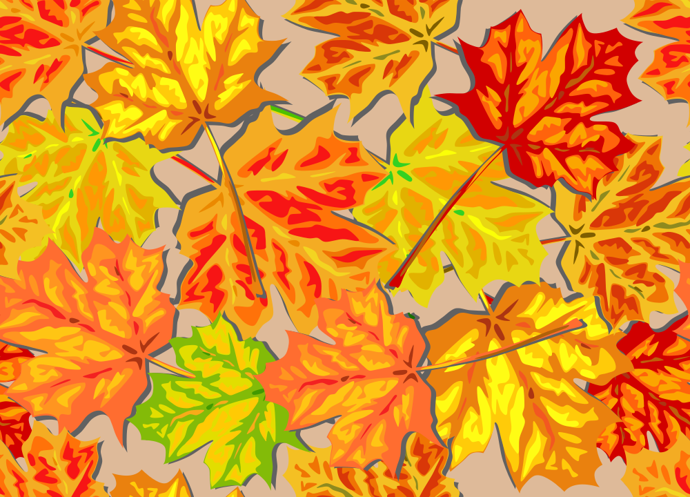 OnlineLabels Clip Art - Fall Leaves, Superbright